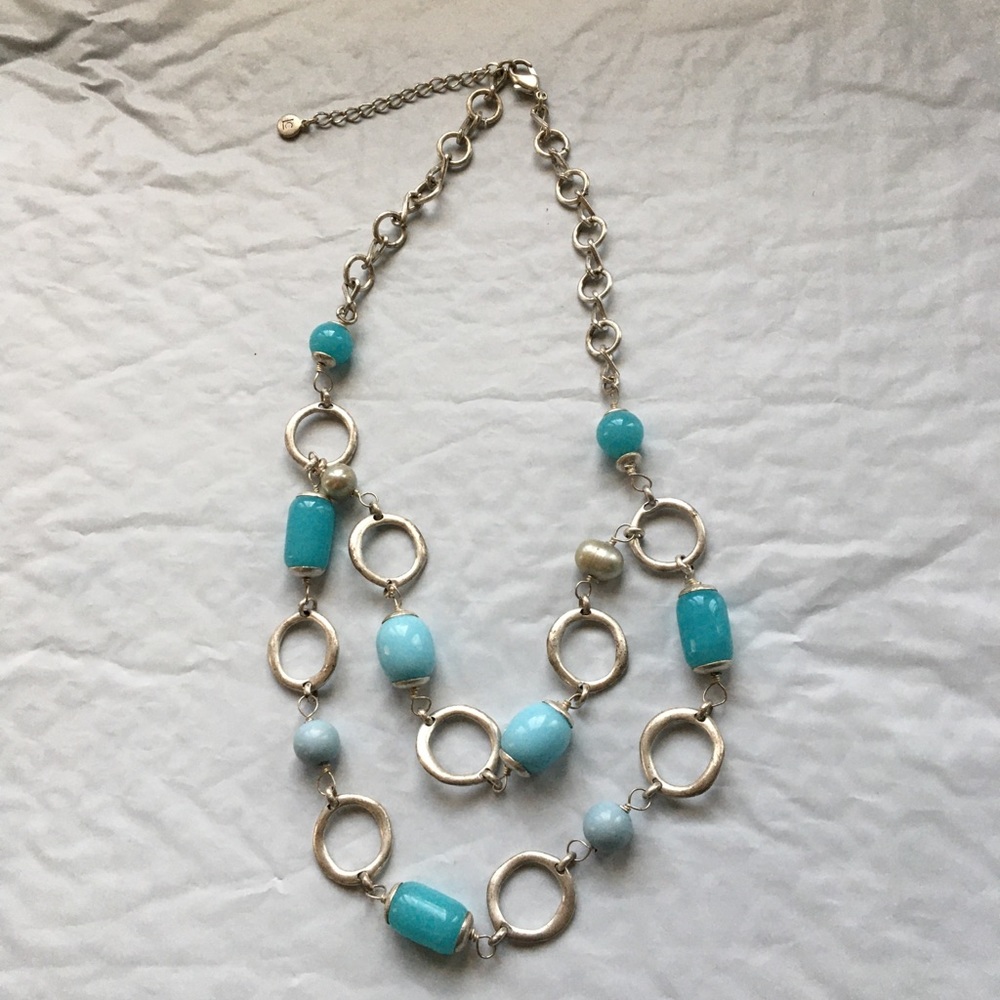 Lauren Conrad LC Layered Blue Beads